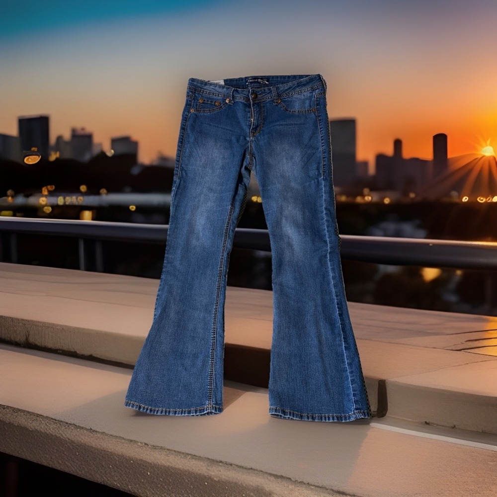 Source of Wisdom Bootcut Womens Jeans Size 14 Slim Boot Fit Medium Wash